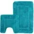 Jade Micro Fibre Bath Mat Set - Blue