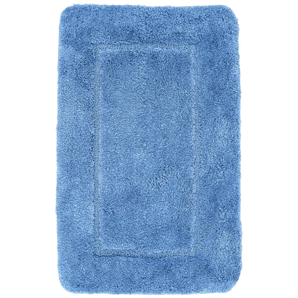 Micro Fibre Bath Mat Set - Blue, Polyester