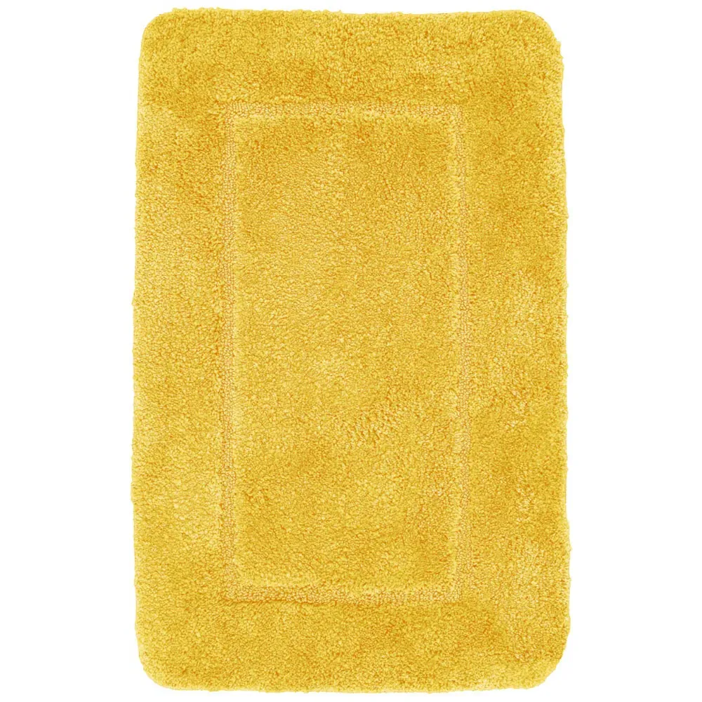Ochre Micro Fibre Bath Mat Set - Yellow, Polyester