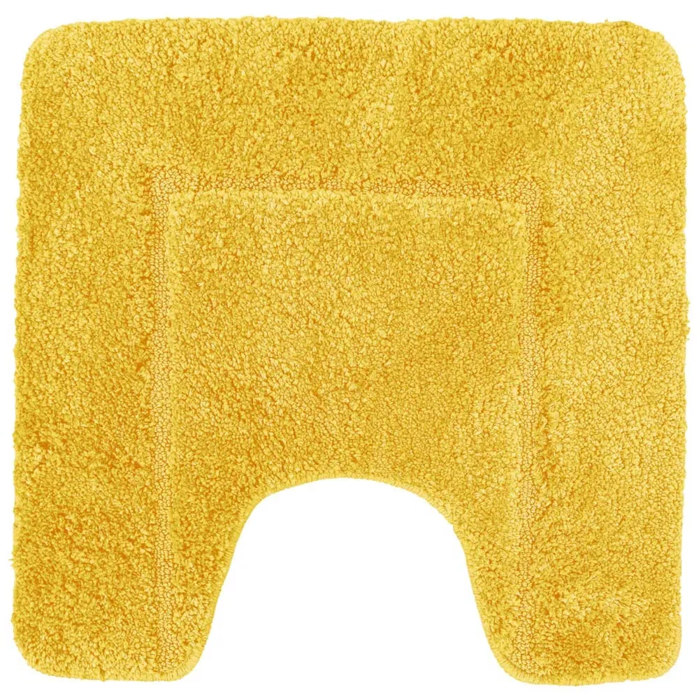 Ochre Micro Fibre Bath Mat Set - Yellow, Polyester