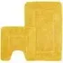 Ochre Micro Fibre Bath Mat Set - Yellow, Polyester