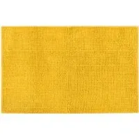 Ochre Shaggy Noodle Bath Mat 50 x 80cm - Yellow, Polyester