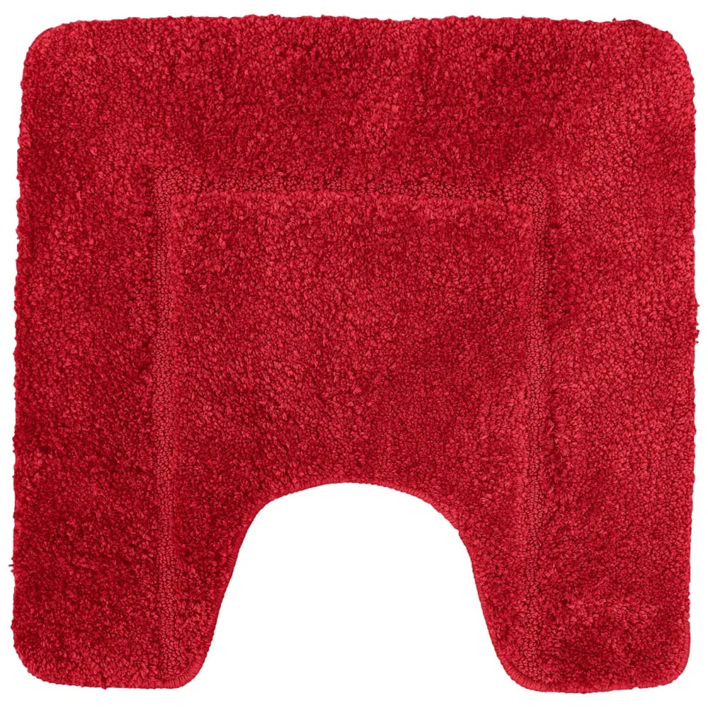 Red Micro Fibre Bath Mat Set - Red, Polyester
