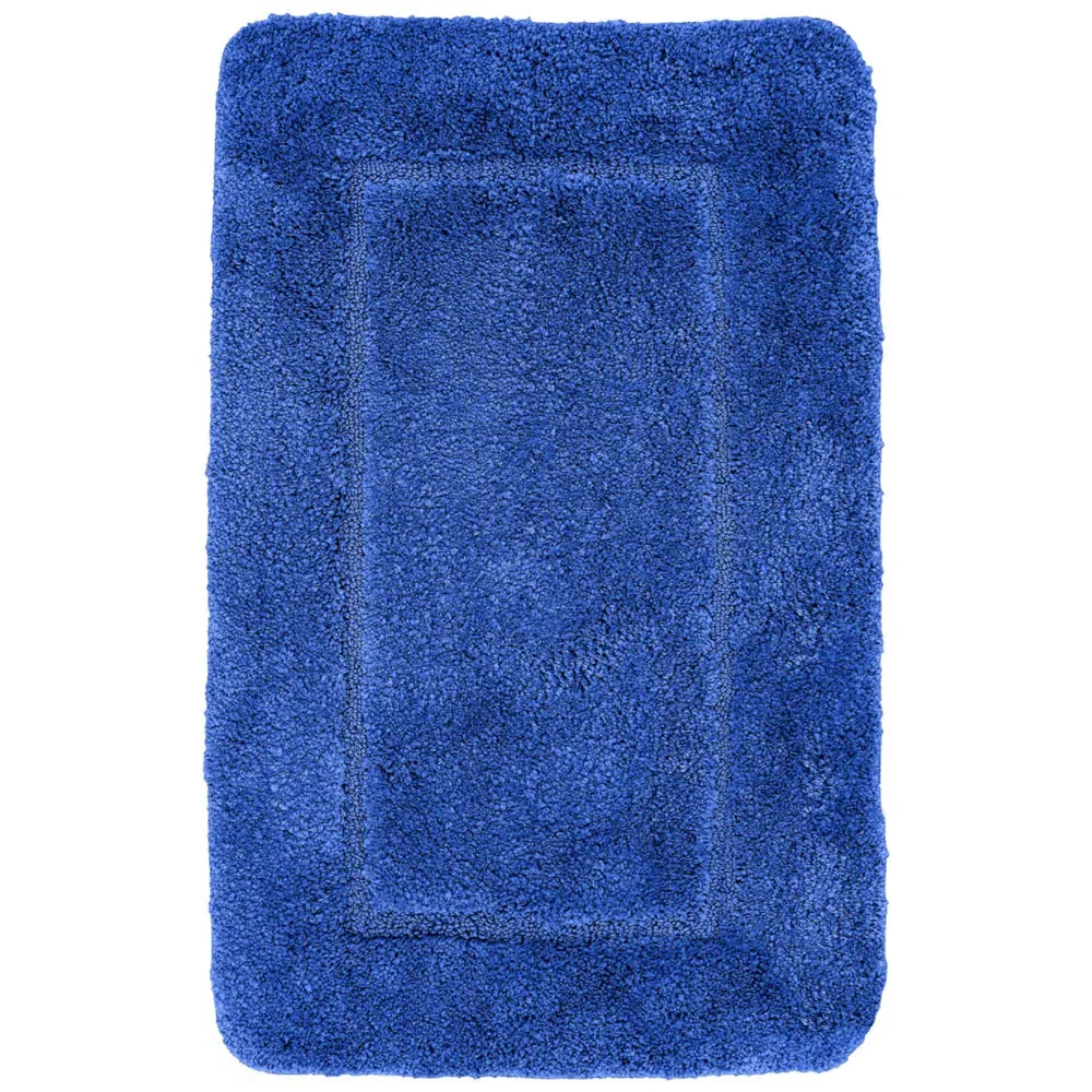 Royal Micro Fibre Bath Mat Set - Blue, Polyester