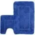 Royal Micro Fibre Bath Mat Set - Blue, Polyester