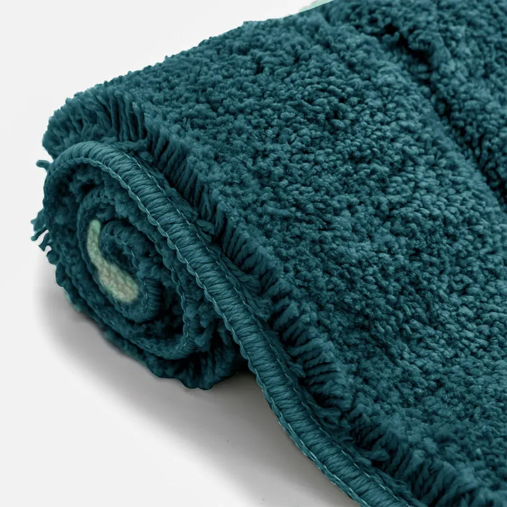Velosso Bath Mat Set - Indigo, Microfibre