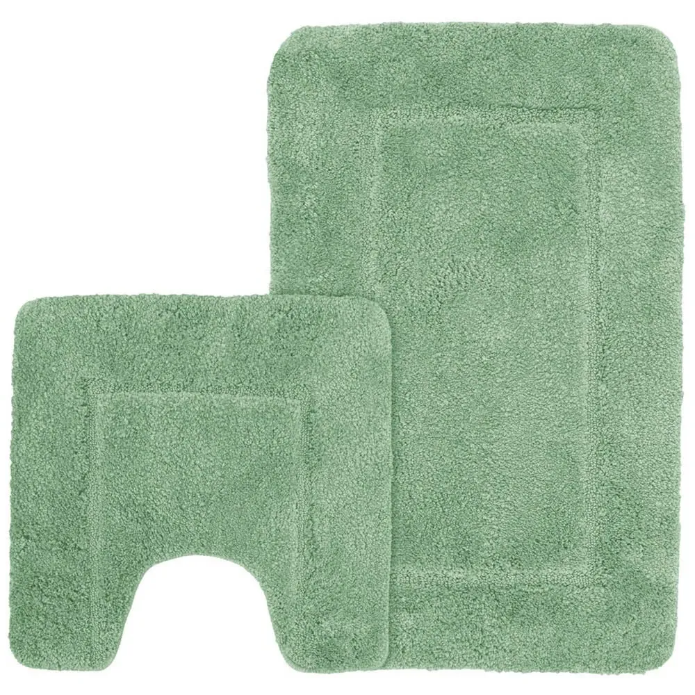Velosso Bath Mat Set - Sage, Microfibre