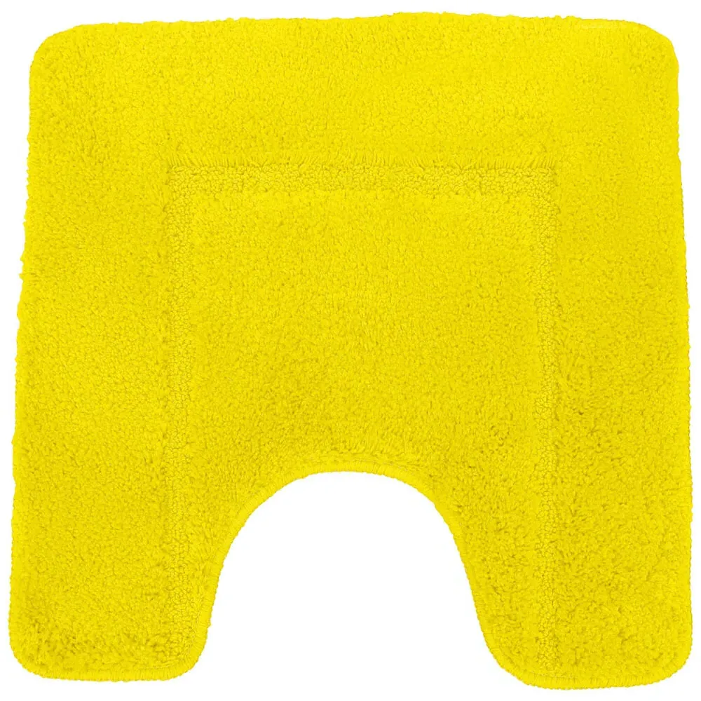 Yellow Micro Fibre Bath Mat Set - Yellow, Polyester
