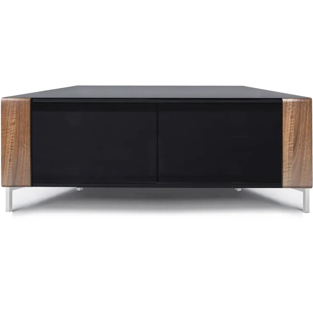 Corvus 2 Door Corner TV Cabinet with Storage - Black, Walnut