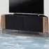 Corvus 2 Door Corner TV Cabinet with Storage - Black, Walnut