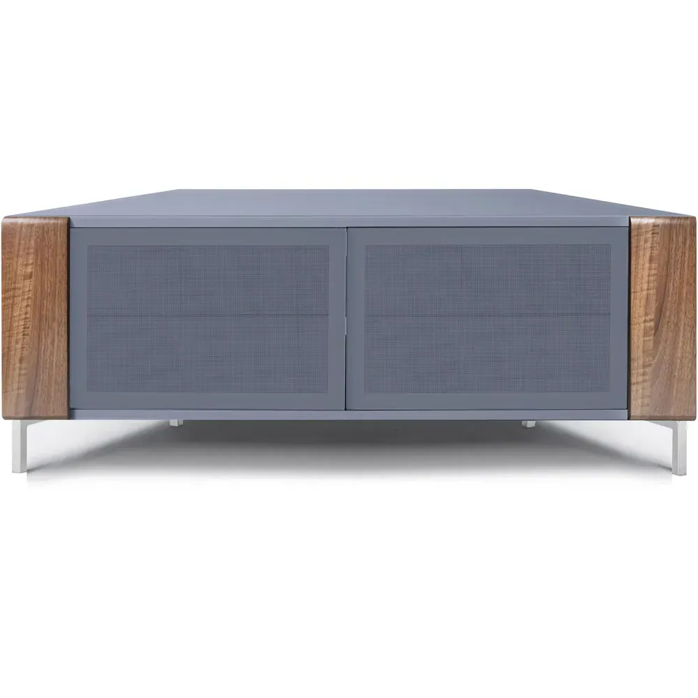 Corvus 2 Door Corner TV Cabinet with Storage - Grey, Walnut