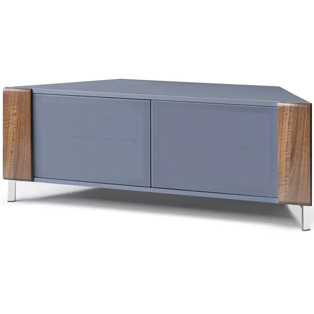 Corvus 2 Door Corner TV Cabinet with Storage - Grey, Walnut