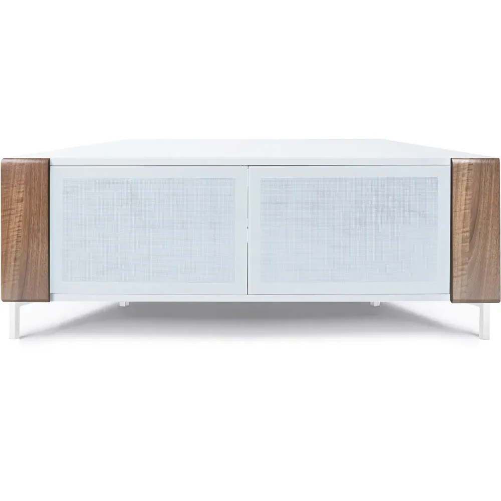 Corvus 2 Door Corner TV Cabinet with Storage - White, Walnut