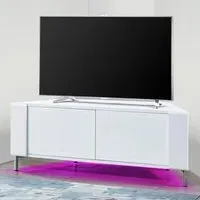Corvus 2 Door TV Cabinet with LED Lighting - White