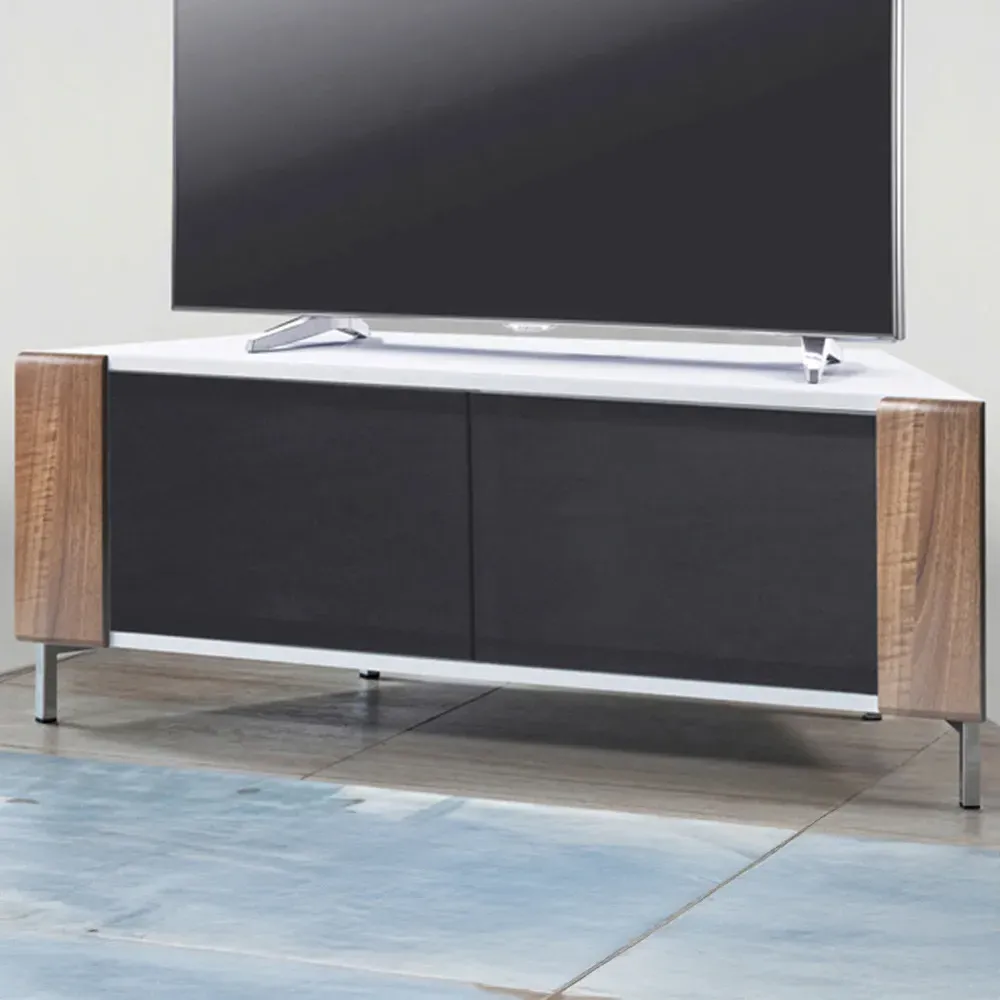 Corvus Corner 2 Door TV Cabinet with Storage - Walnut image
