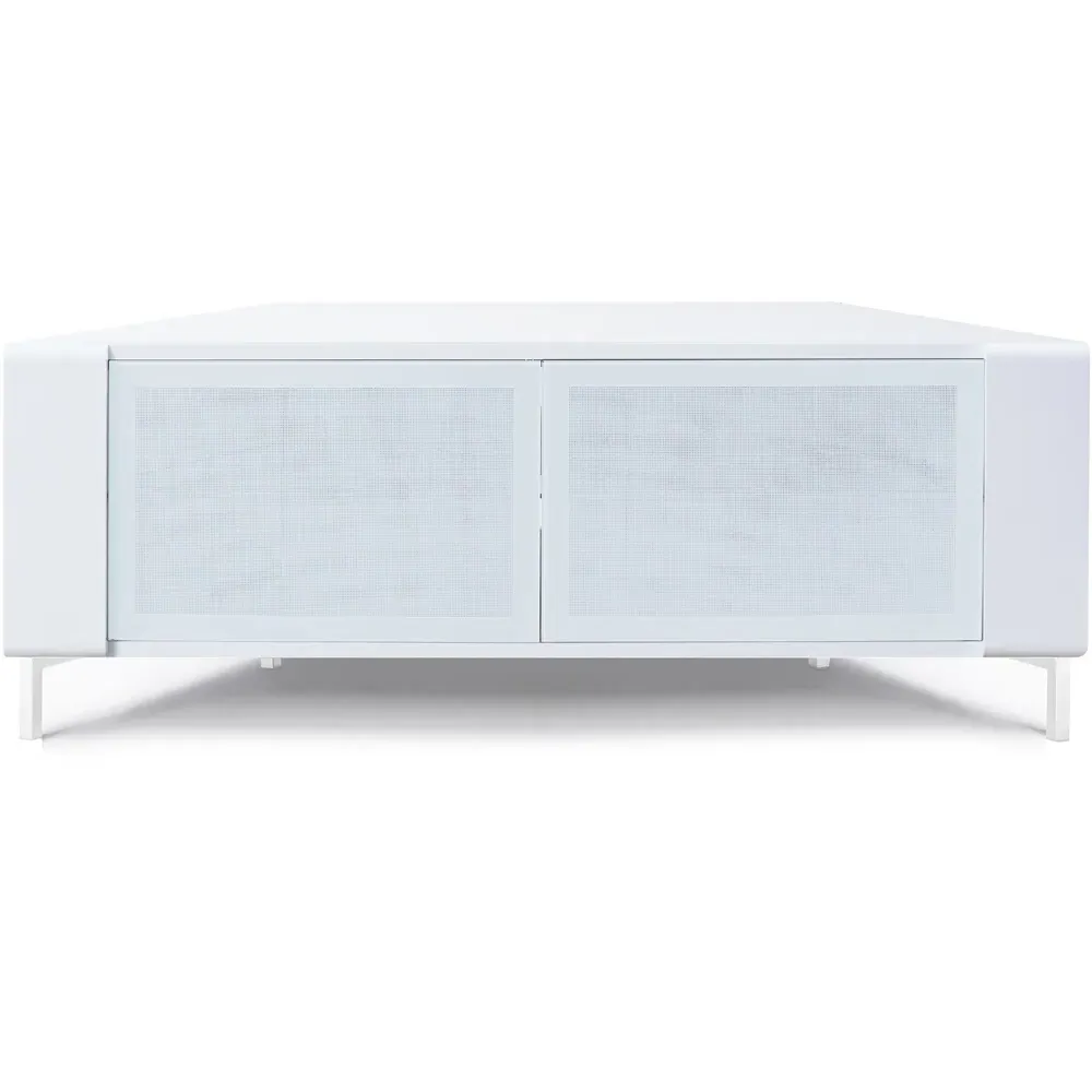 Corvus Corner 2 Door TV Cabinet with Storage - White
