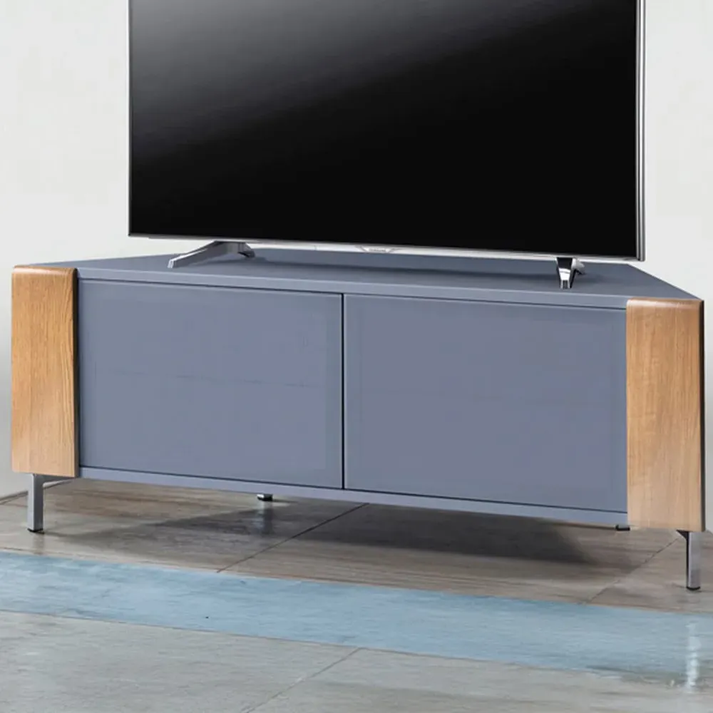 Corvus Corner TV Cabinet with Storage - Grey, Oak