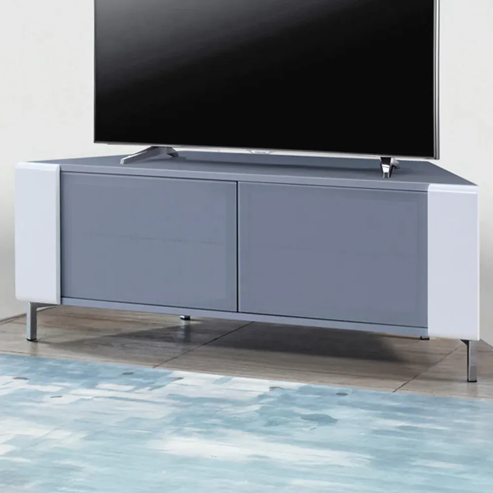 Corvus Corner TV Cabinet with Storage - Grey, White