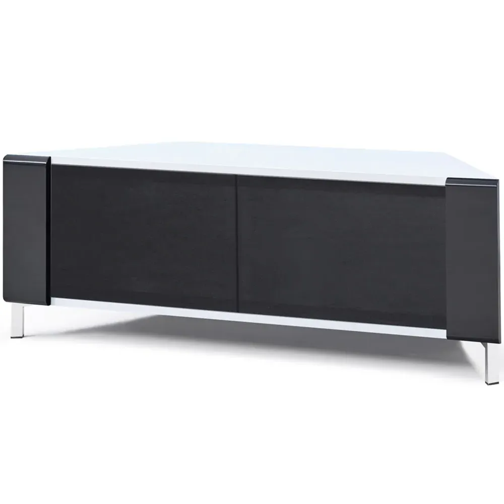 Corvus Corner TV Cabinet with Storage - White, Black