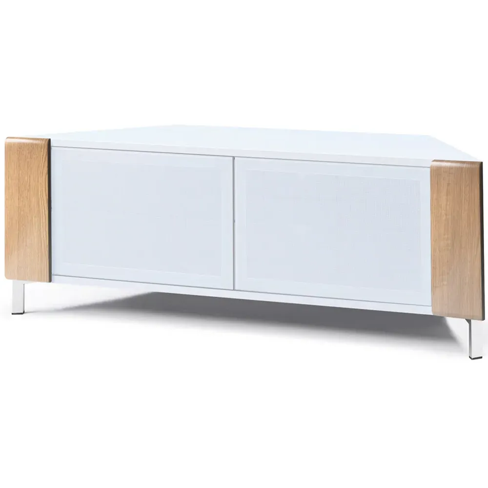 Corvus Corner TV Cabinet with Storage - White, Oak