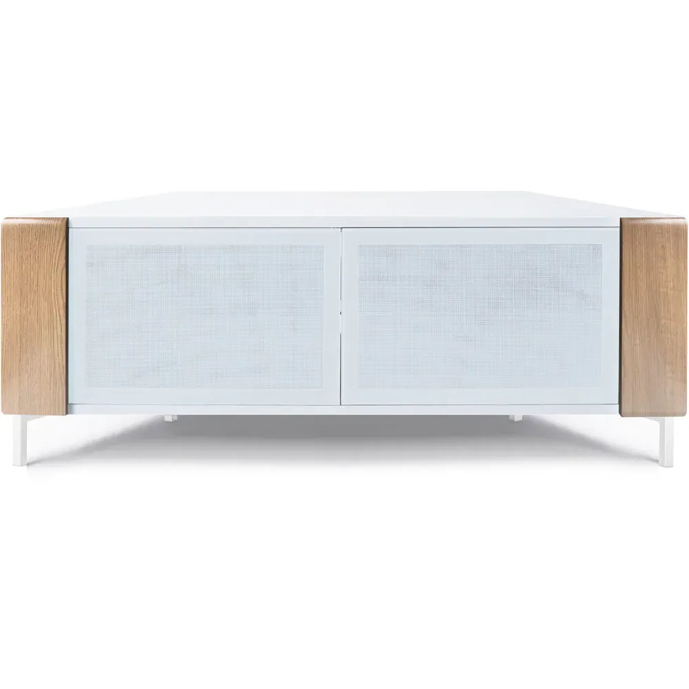 Corvus Corner TV Cabinet with Storage - White, Oak