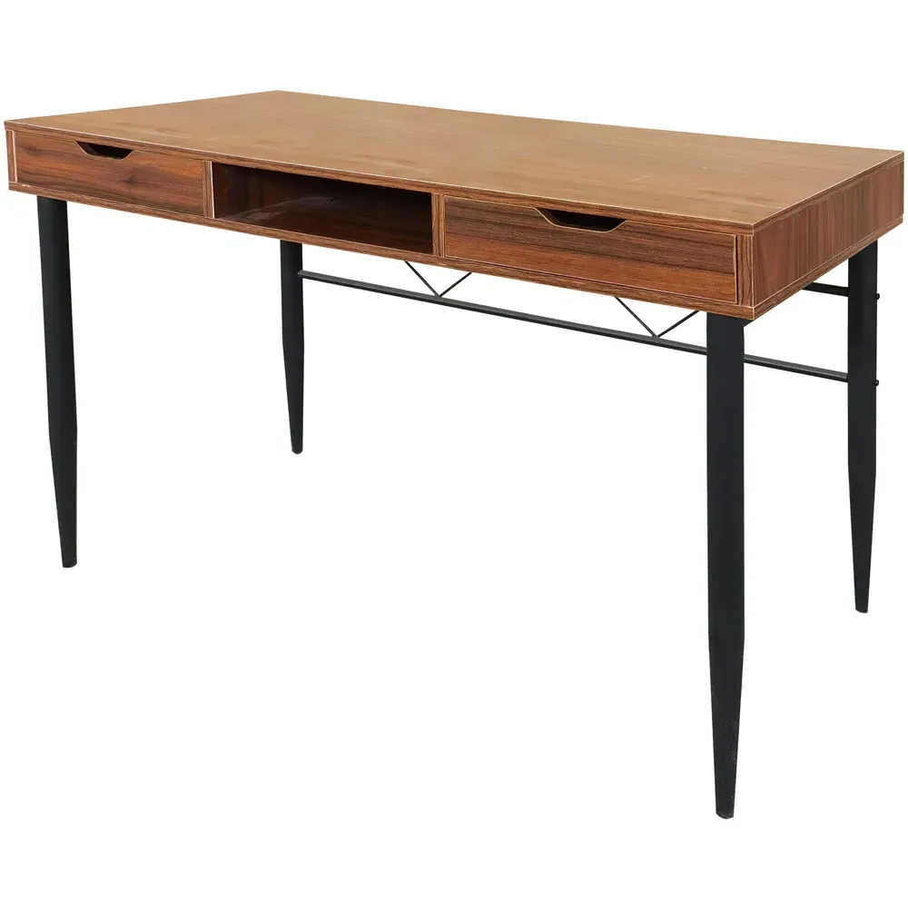 Kenora 2 Drawer Computer Desk - Dark Walnut