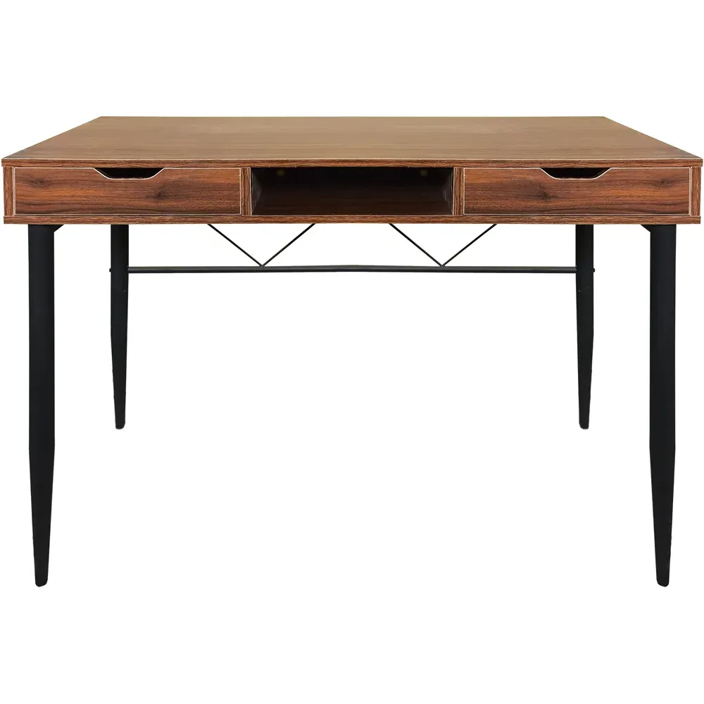 Kenora 2 Drawer Computer Desk - Dark Walnut