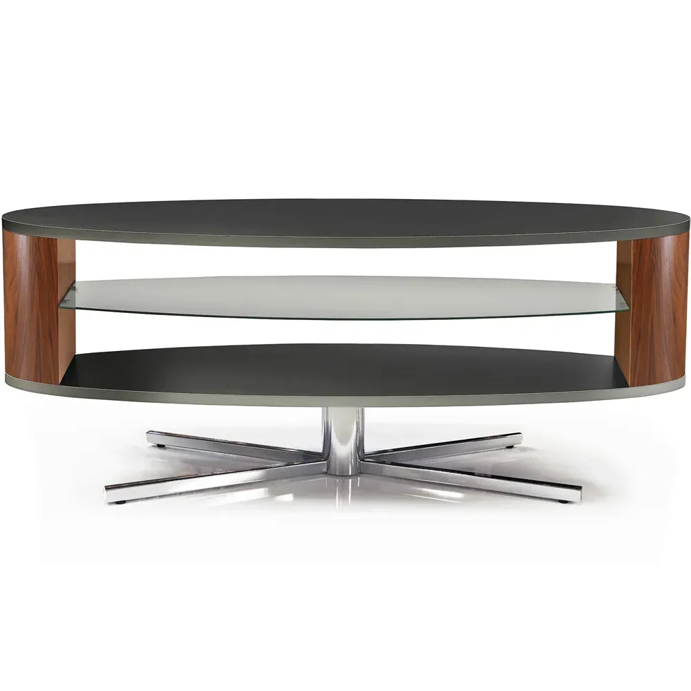 Orbit 2 Shelf TV Cabinet - Black, Walnut