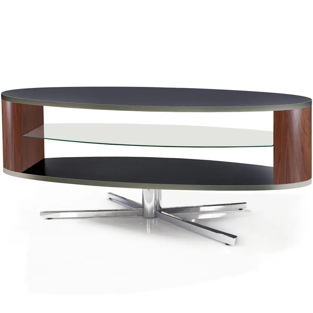 Orbit 2 Shelf TV Cabinet - Black, Walnut