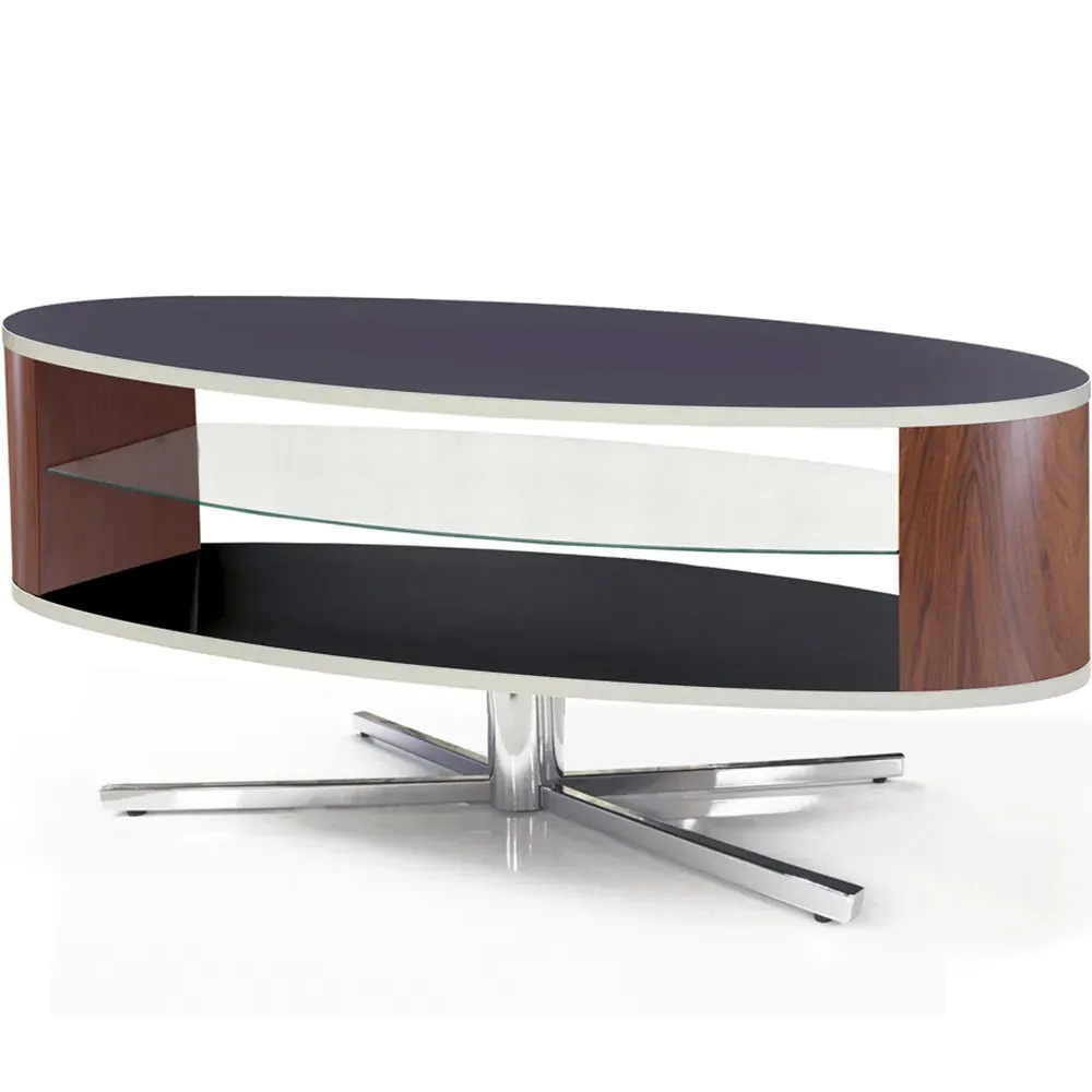 Orbit 2 Shelf TV Cabinet - Black, Walnut