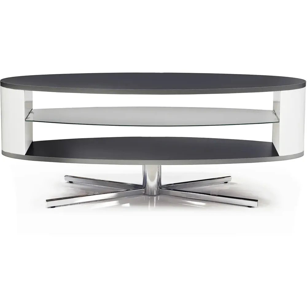 Orbit 2 Shelf TV Cabinet - Black, White