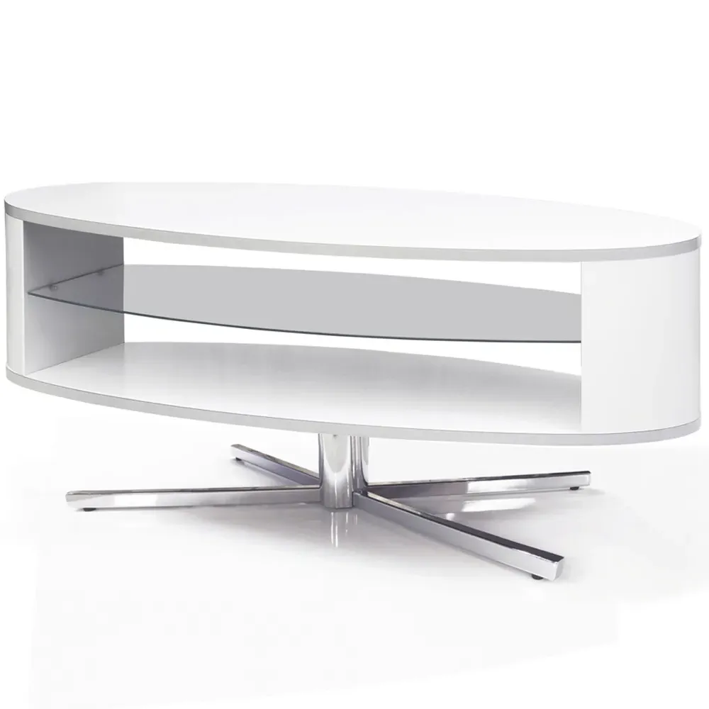 Orbit 2 Shelf TV Cabinet - White