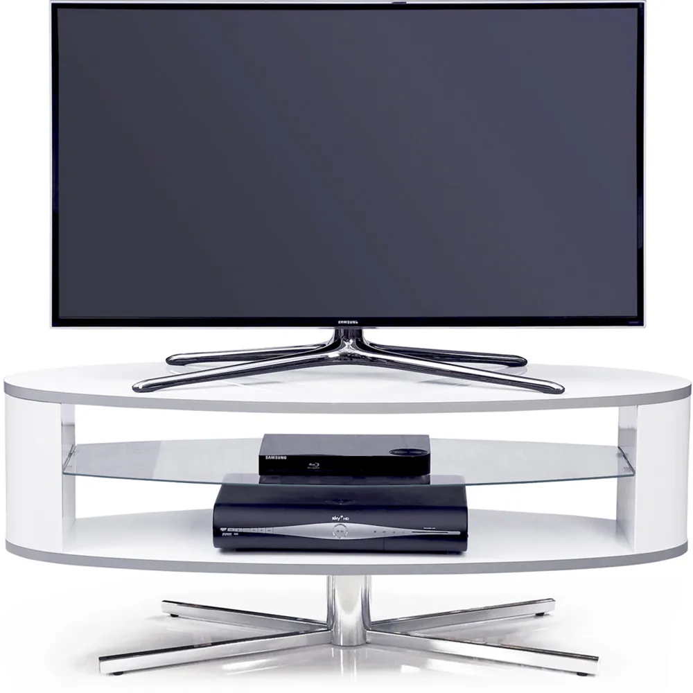 Orbit 2 Shelf TV Cabinet - White