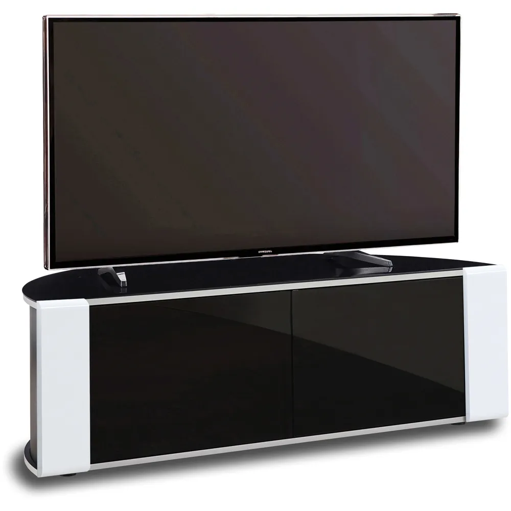 Sirius 1200 2 Door TV Cabinet - Black, White