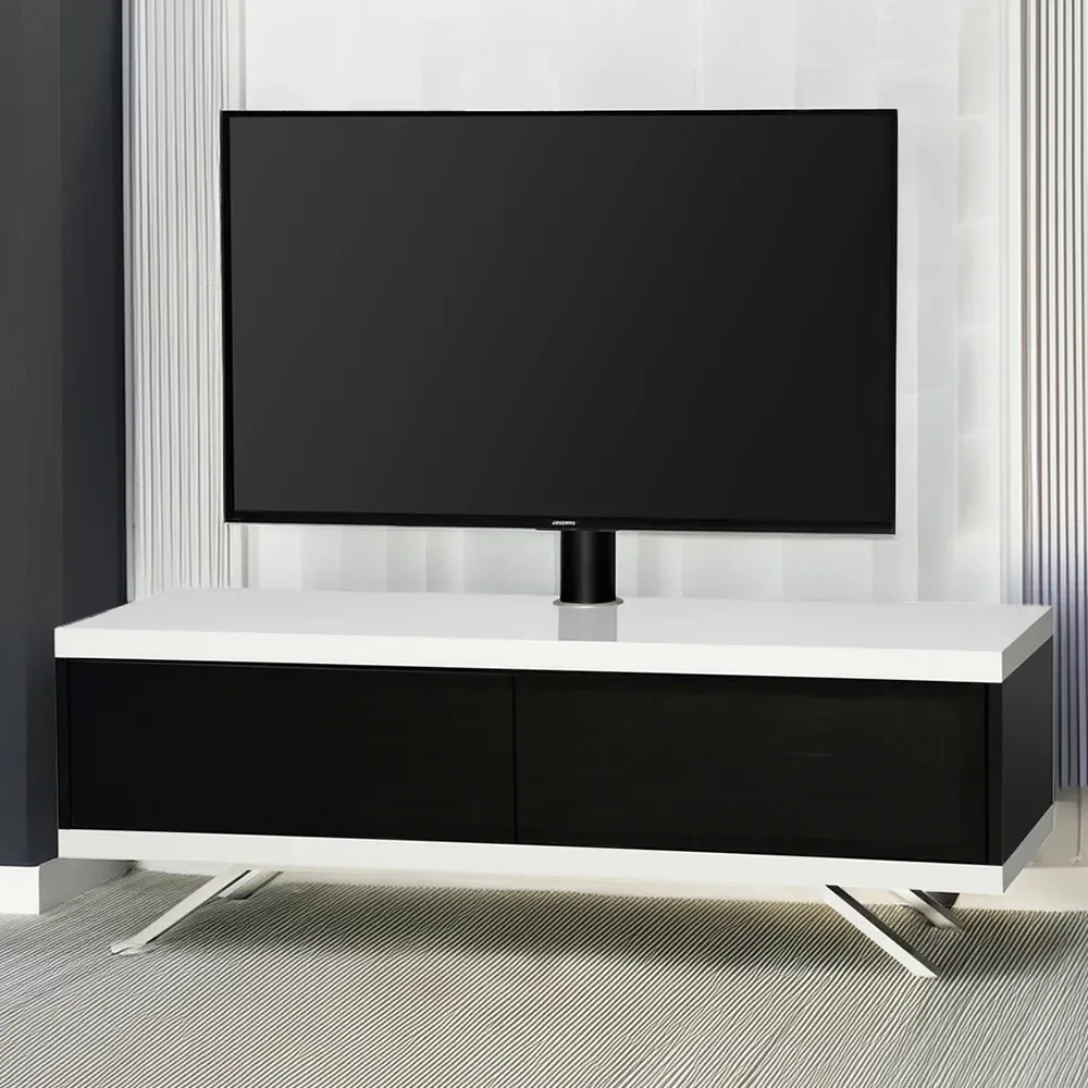 Tucana 1200 Hybrid 2 Door TV Cabinet - Black and White image