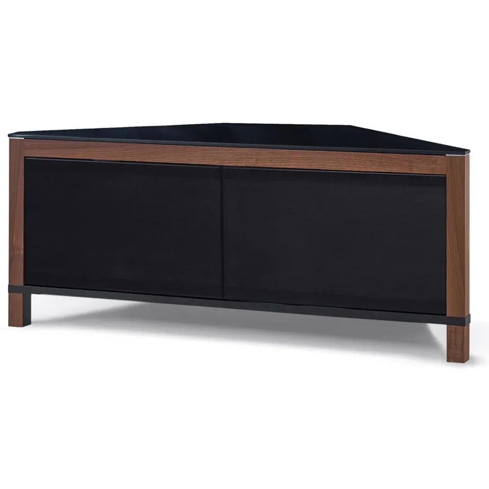 Volans Corner 2 Door TV Cabinet with Storage - Black, Walnut