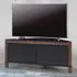Volans Corner 2 Door TV Cabinet with Storage - Black, Walnut