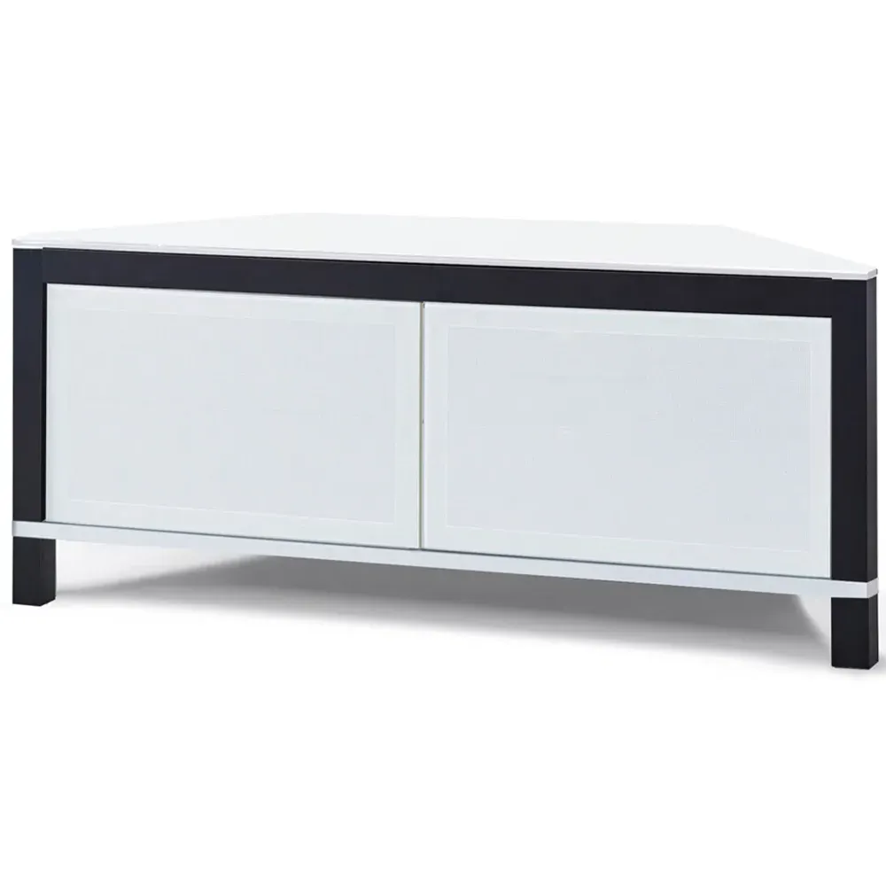 Volans Corner 2 Door TV Cabinet with Storage - White