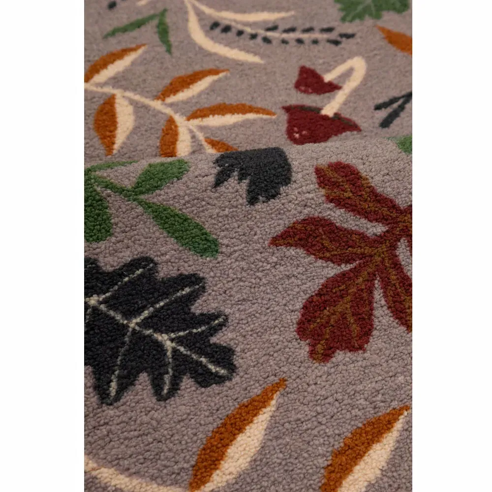 Autumn Leaf Design Runner and Mat Set - Cream