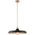 Afragola Dome Pendant Ceiling Light - Black, Satin Gold