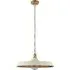 Afragola Dome Pendant Ceiling Light - White, Satin Gold