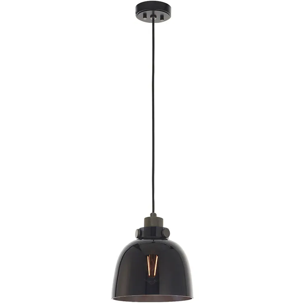 Alessandria Glass Pendant Light - Black, Chrome