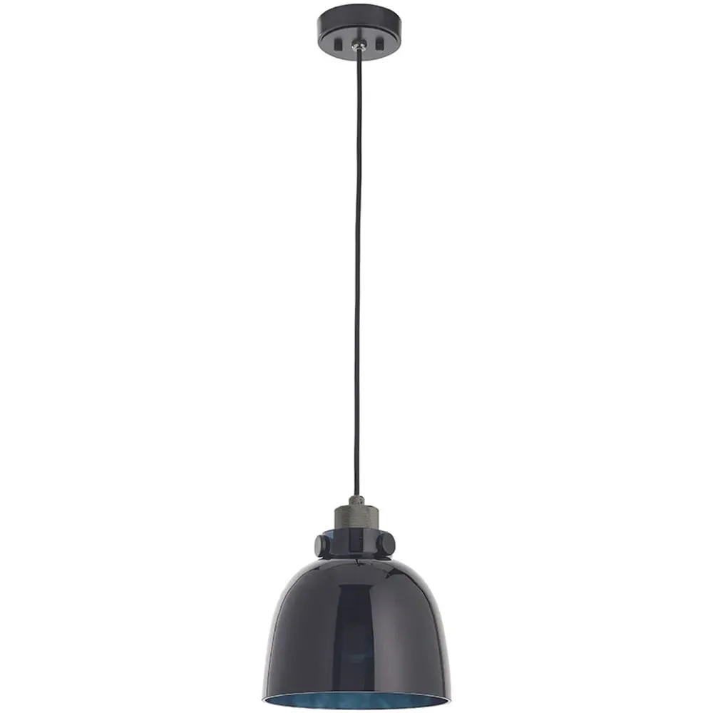 Alessandria Glass Pendant Light - Black, Chrome