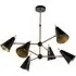 Alta 6 Light Pendant Light - Black, Brass
