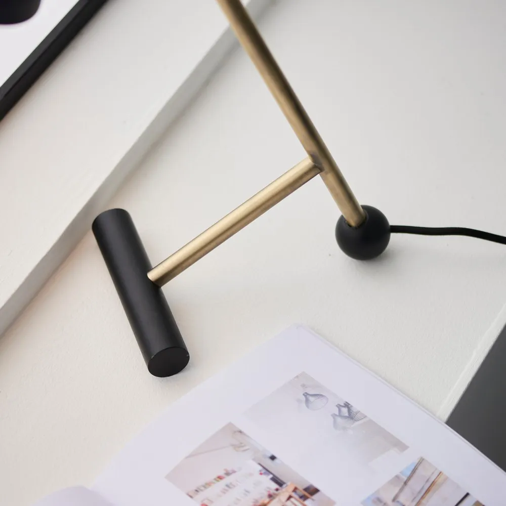 Alta Table Lamp with Adjustable Head - Brown, Brass