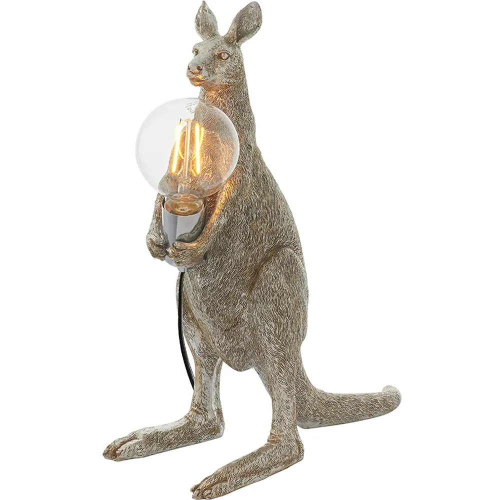Andria Kangaroo Table Lamp - Silver, Resin