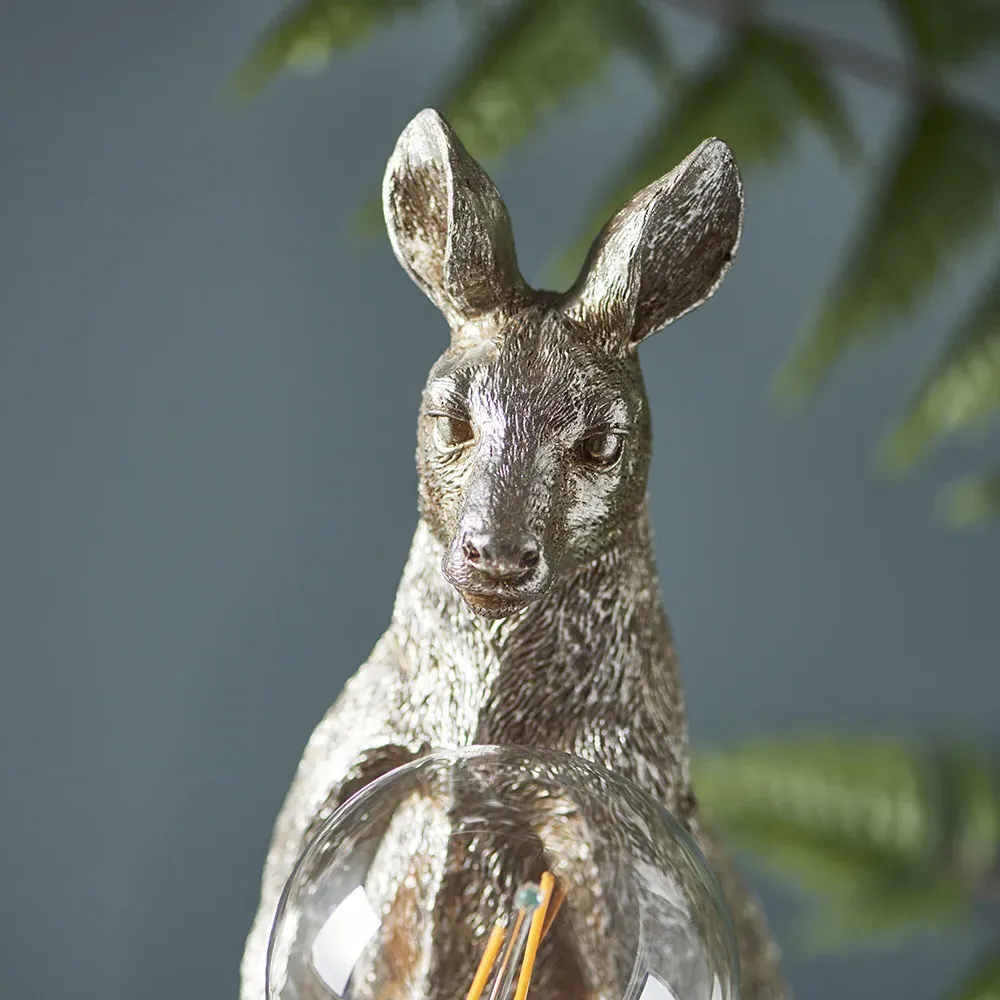 Andria Kangaroo Table Lamp - Silver, Resin