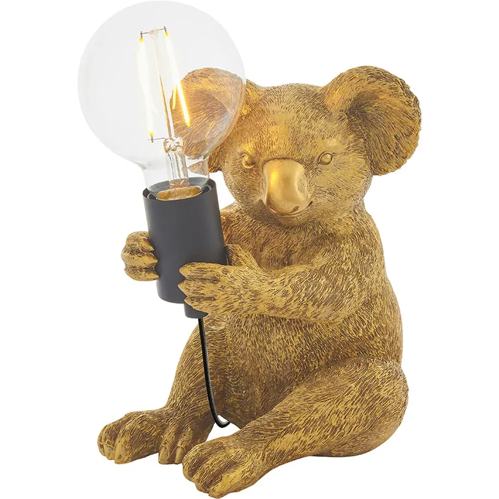 Andria Koala Table Lamp - Black, Resin
