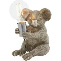 Andria Koala Table Lamp - Silver, Resin