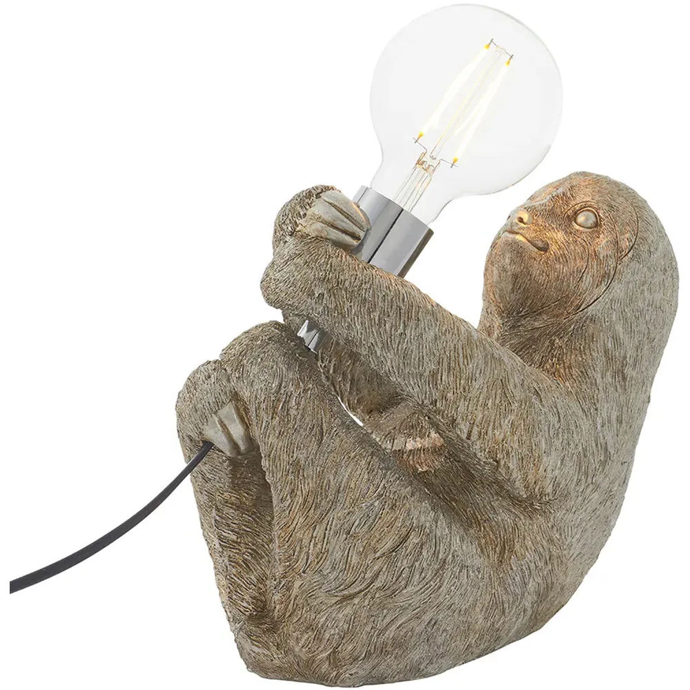 Andria Sloth Table Lamp - Silver, Resin